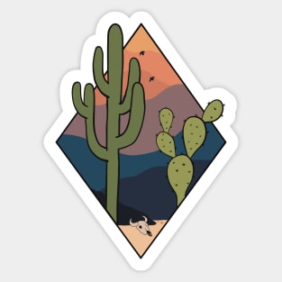 Desert Cactus Landscape Sticker